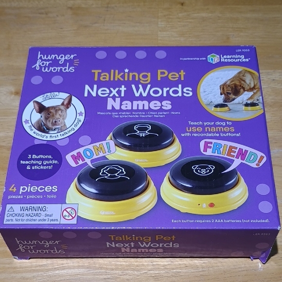 Learning Resources Other - Learning Resources Talking Pet Next Words Names - Yellow/Black Training Buttons